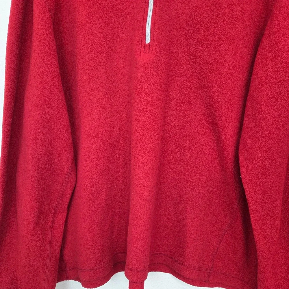 The‎ North Face Fleece Mens XL Red Quarter Zip TKA 100 Pullover Fair